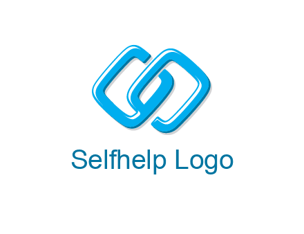 logo with two connected chain links