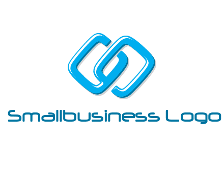logo with two connected chain links