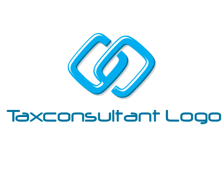 logo with two connected chain links