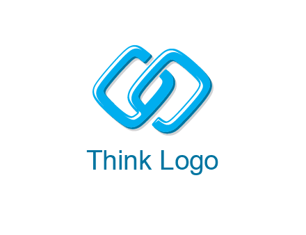 logo with two connected chain links