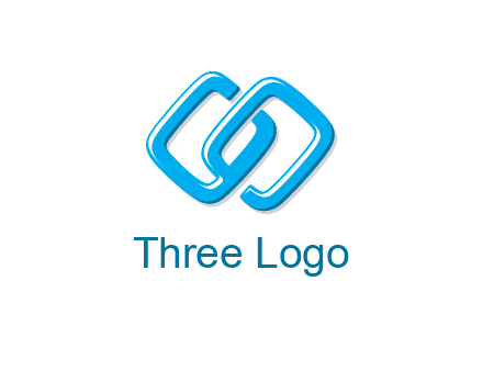 logo with two connected chain links