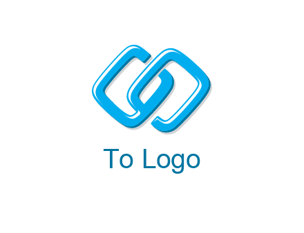 logo with two connected chain links