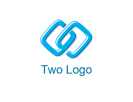 logo with two connected chain links