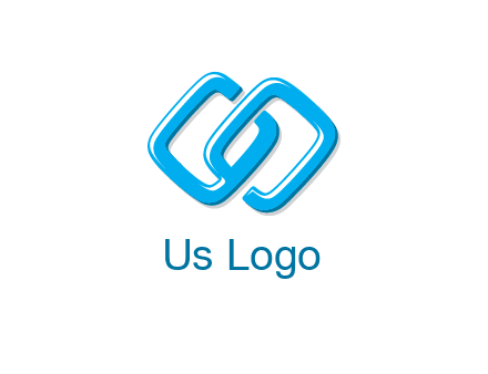 logo with two connected chain links
