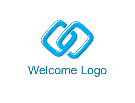 logo with two connected chain links