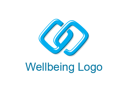logo with two connected chain links