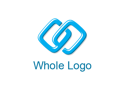 logo with two connected chain links