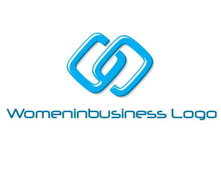 logo with two connected chain links