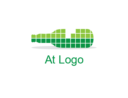 wine bottle made of cubes logo