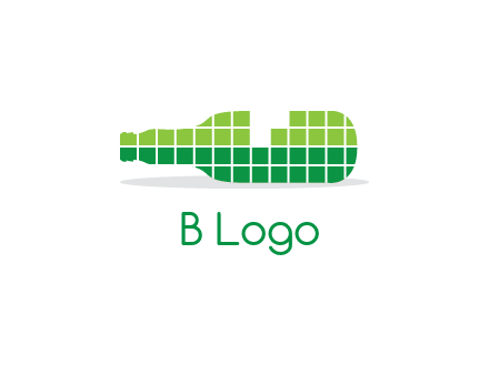 wine bottle made of cubes logo