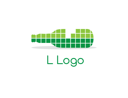 wine bottle made of cubes logo