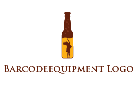girl dancing inside wine bottle logo