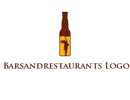 girl dancing inside wine bottle logo