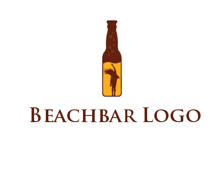 girl dancing inside wine bottle logo