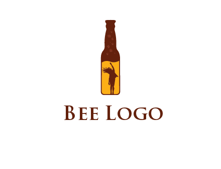 girl dancing inside wine bottle logo