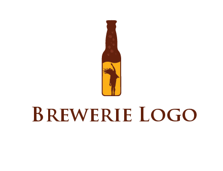girl dancing inside wine bottle logo