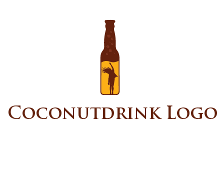 girl dancing inside wine bottle logo
