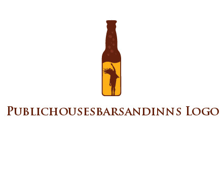 girl dancing inside wine bottle logo