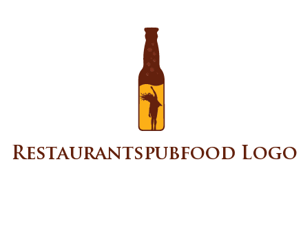 girl dancing inside wine bottle logo