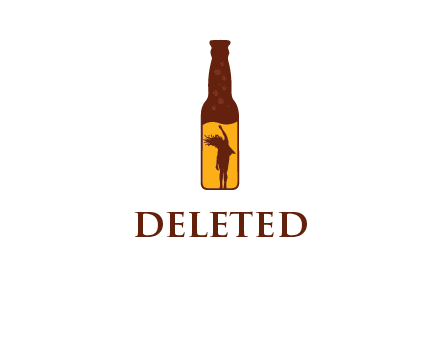 girl dancing inside wine bottle logo