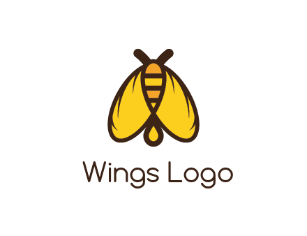 honeybee icon with large wings