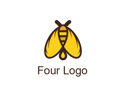 honeybee icon with large wings