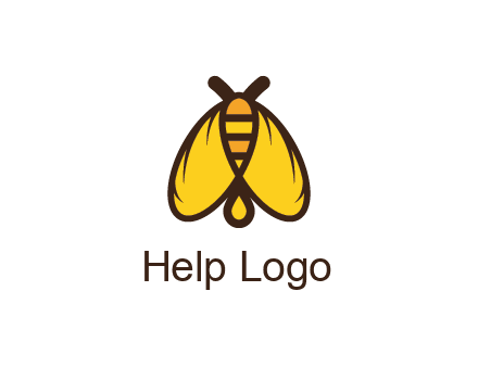 honeybee icon with large wings