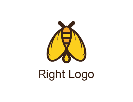 honeybee icon with large wings