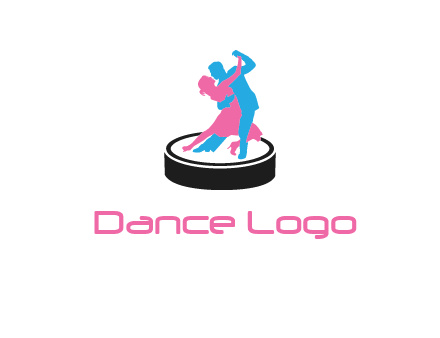 couple are dancing on the stage logo