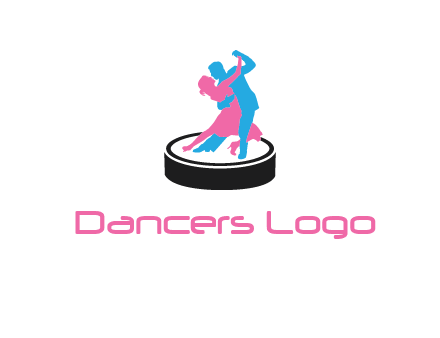 couple are dancing on the stage logo