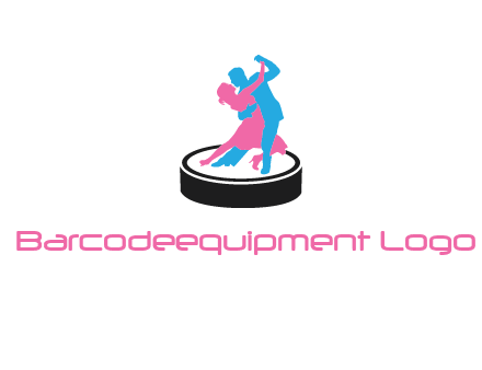 couple are dancing on the stage logo