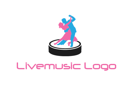 couple are dancing on the stage logo