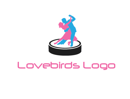 couple are dancing on the stage logo