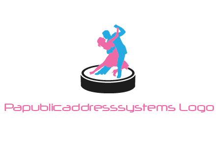 couple are dancing on the stage logo