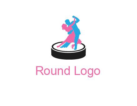 couple are dancing on the stage logo