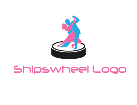 couple are dancing on the stage logo