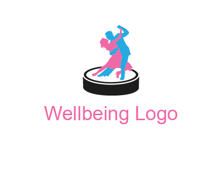 couple are dancing on the stage logo