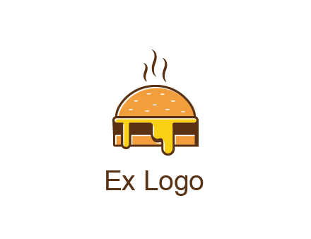 burger with steam and dripping cheese