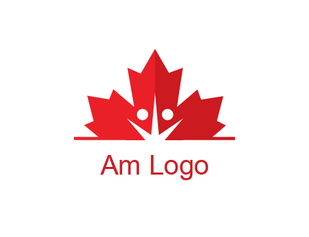 negative spacing people icon in dried leaf