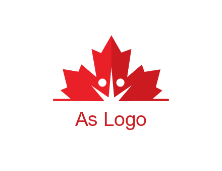 negative spacing people icon in dried leaf