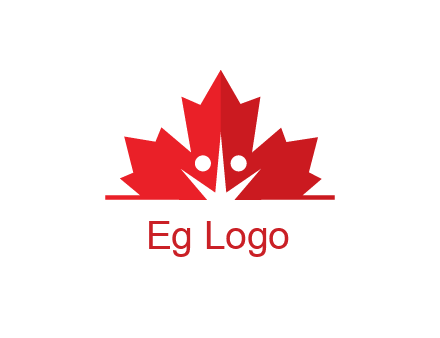 negative spacing people icon in dried leaf