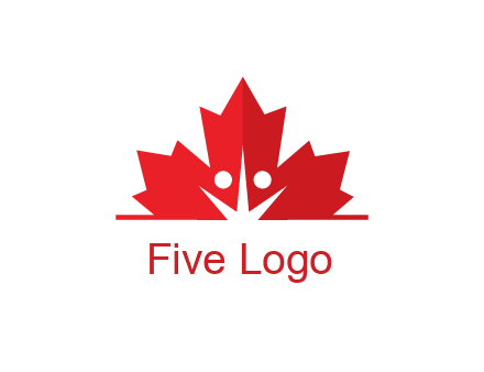 negative spacing people icon in dried leaf
