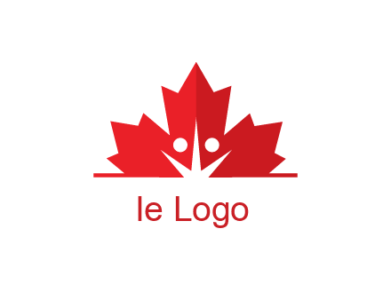 negative spacing people icon in dried leaf