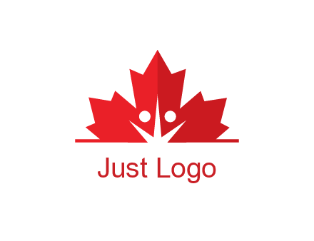 negative spacing people icon in dried leaf