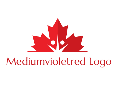 negative spacing people icon in dried leaf