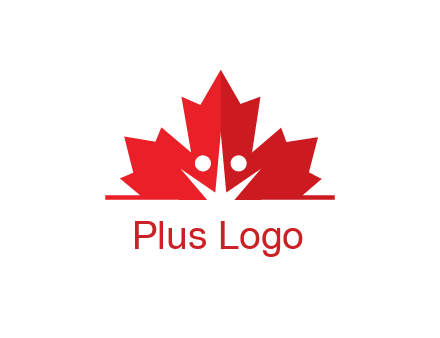 negative spacing people icon in dried leaf