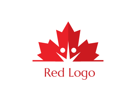 negative spacing people icon in dried leaf