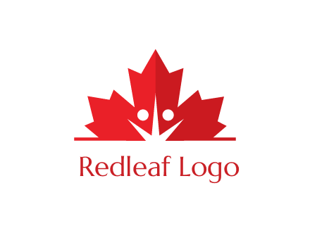 negative spacing people icon in dried leaf