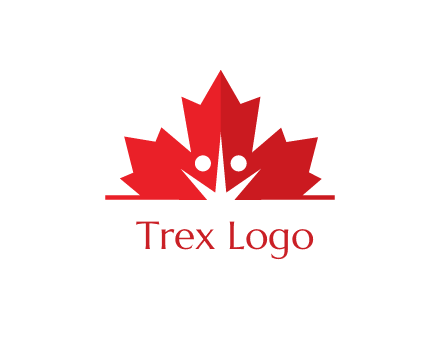 negative spacing people icon in dried leaf