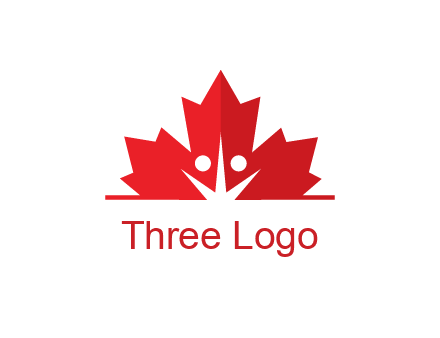 negative spacing people icon in dried leaf